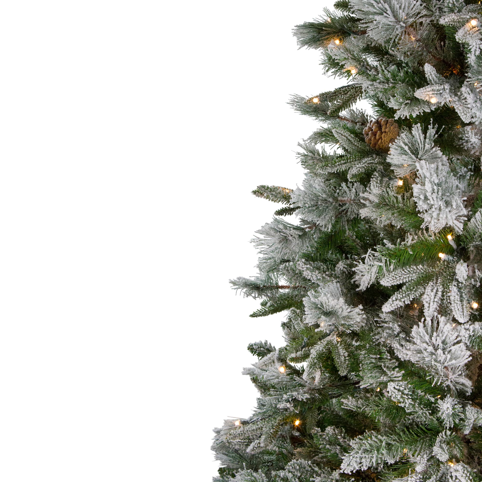 6.5ft. Pre-Lit Mixed Rose Mary Emerald Angel Pine Artificial Christmas Tree, Clear LED Lights